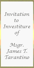 Invitation to Investiture of Msgr. James Tarantino